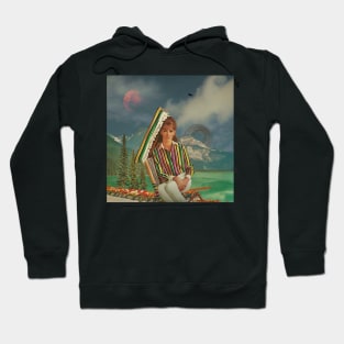 Leaving All That I See - Surreal/Collage Art Hoodie